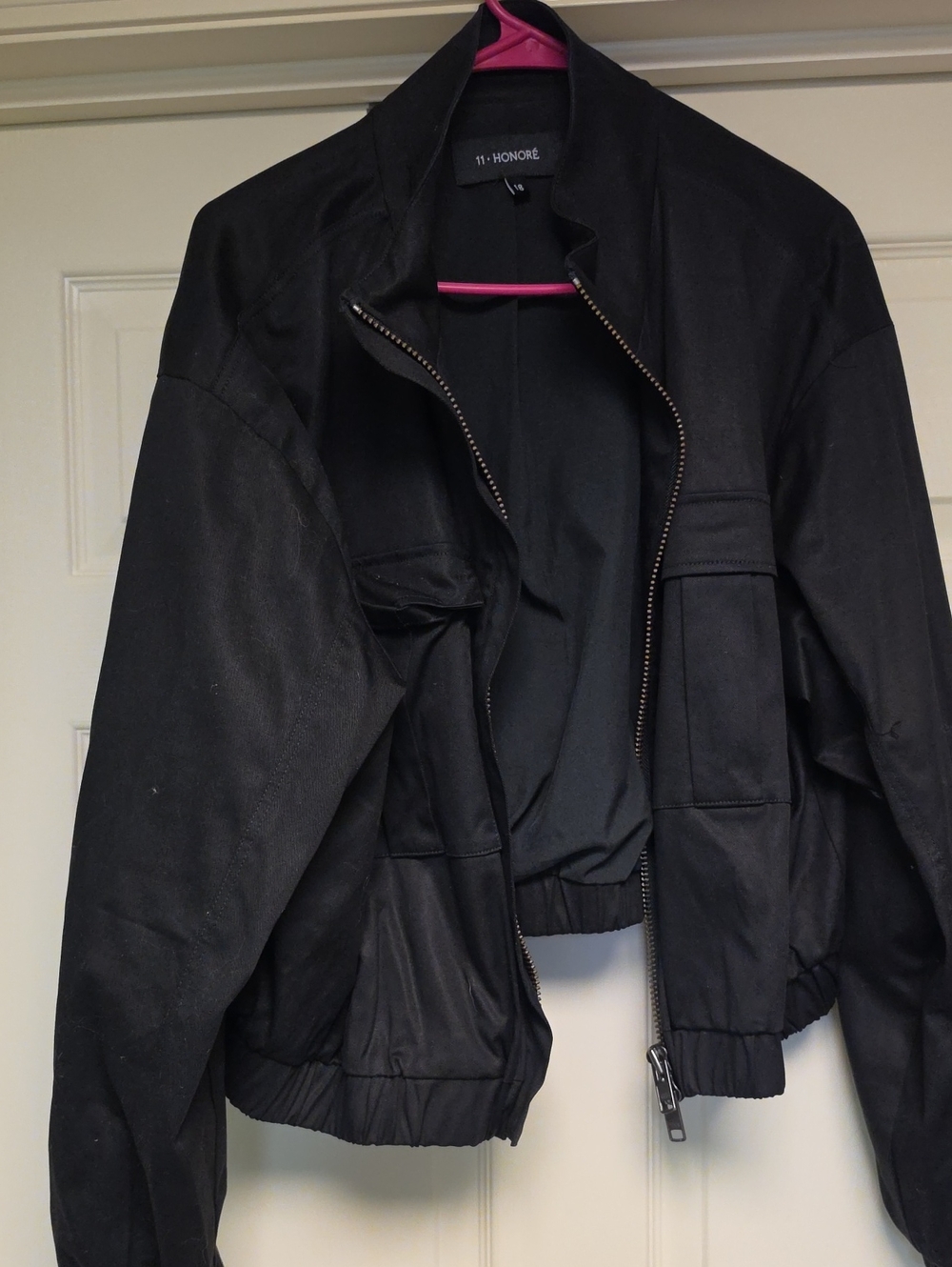 11 Honore Black Bomber Jacket